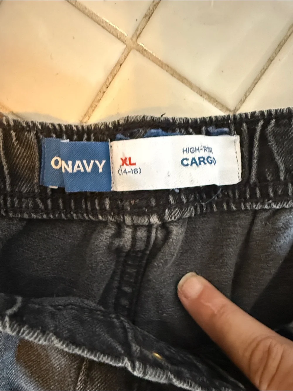 High-Waisted Super Wide-Leg Cargo Jeans - worn a few times